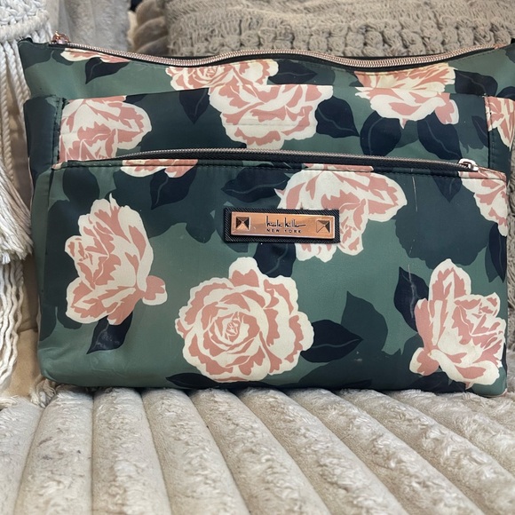 Nicole Miller New York Crossbody Floral Rose Gold - Picture 1 of 6